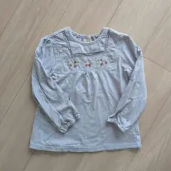 プティマイン　長袖ブラウス 110cm いちご刺繍
