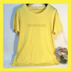 トラサルディ TRUSSARDI イエロー Tシャツ 半袖 新品に近い　SからM