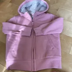 ユニクロ　裏ボア付きあったかパーカー　ピンク　美品