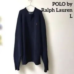 ポロラルフローレン L ネイビー　ニット　セーター
