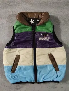 Mikihouse　ミキハウス　カラフルベビーベスト 星柄裏地