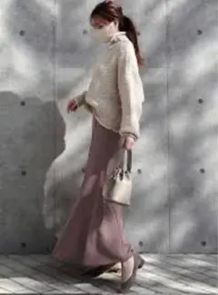 マーメイドフレアスカート[gc60] GRL グレージュ