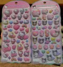 コットンパフィシール　ハローキティ　マイメロディ シールセット