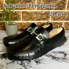 と*。様 美品【サルヴァトーレフェラガモ】ビットローファー ドライビング ガンチ