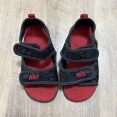 NIKE ナイキ ベビーサンダル 14cm 黒/赤 ベルクロ