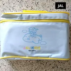 JAL KIDS ポーチ 飛行機　水色　希少　ノベルティバッグのサムネイル