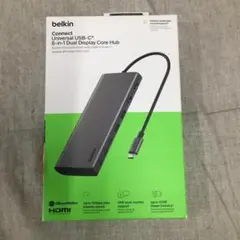 【25年製】Belkin 8-in-1 USBハブ INC015btSGY-CZ