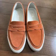 美品＊HIPS オレンジ スエード ローファー　スリッポンのサムネイル