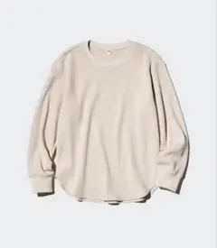 ユニクロ UNIQLO ワッフルクルーネックT トップス カットソー