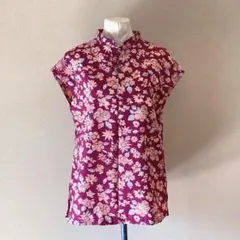 着物リメイク　ブラウス　トップス　花柄