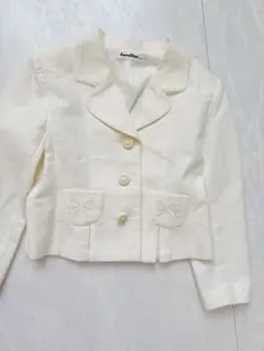 美品　familiar 白 ジャケット　入学式　卒園式