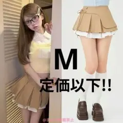 andmary Fiola chiffon mini skirt beige - メルカリ