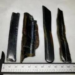 ブルータイガーアイ スライス 4個セット②天然石 匿名発送