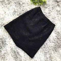 Fleur de colza【L】黒 花柄レース タイトスカート 上品 きれいめ