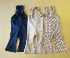 &pal アンドパル 花柄サロペット