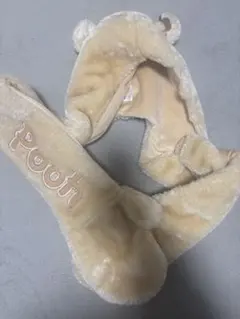 ディズニープーさんマフラーキャップ