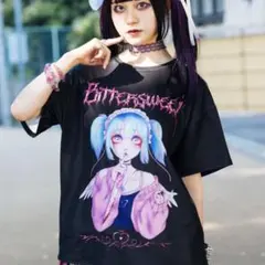 【極美品】ACDC RAG Bittersweet Tシャツ ブラック 地雷系のサムネイル