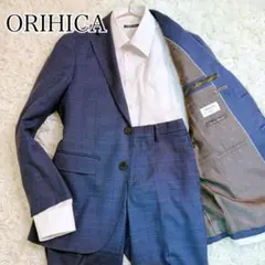 【極美品】ORIHICA オリヒカ セットアップスーツ ウォッシャブル ネイビー
