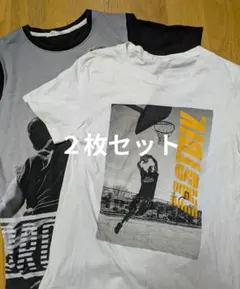 Ｈ＆Ｍ　バスケ　Ｔシャツ　黒　白　2枚セット