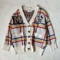 マウジー×ディズニー ミッキーマウス カーディガン 刺繍 ワッペン