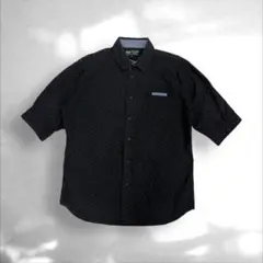 BEAMS HEART 半袖シャツ M サイズブラック ドット柄S-620