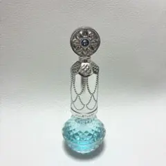 チェコ製 コバルトブルー ガラス香水瓶 ミニボトル ビジュー装飾