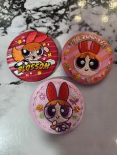 パワーパフガールズ 刺繍缶バッジ