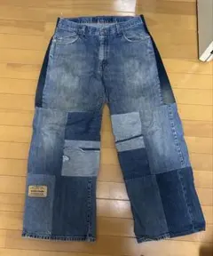 特大！」うちむら家具 デニムリメイク 大容量収納 壁掛け 一点物 送料