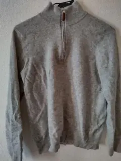 ユニクロ カシミヤ100%ハーフジップニットセーター S