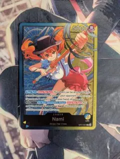 ワンピースカード 青黄 ナミ 英語版 イラスト違い リーダーパラレル