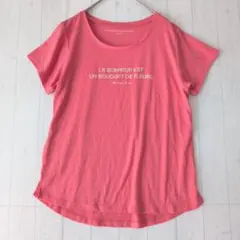 新品 コーラルピンク Tシャツ サイズ2 プリントのサムネイル