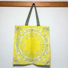 Daily russet デイリー ラシット スカーフ トートバッグ　イエロー