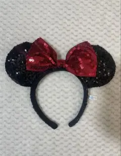 美品✨ミニーカチューシャ　スパンコール　ディズニー　カチューシャ