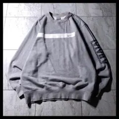 00s NIKE クルーネック スウェット グレー プリントロゴ XL 裏毛