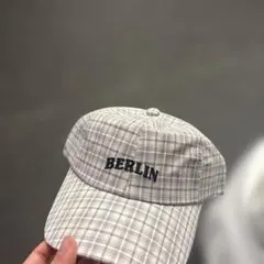 ピンク刺繍キャップ・チェックキャップ・ホワイトハット