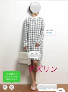 dazzlin  タータンチェック 襟付きワンピ