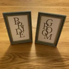 ウェルカムボード　フレーム　BRIDE GROOM 2個セット