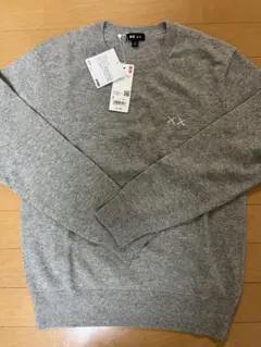 UNIQLO kaws カウズ カシミヤクルーネックセーター　グレー　S