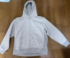 グレー フード付き スウェットパーカー