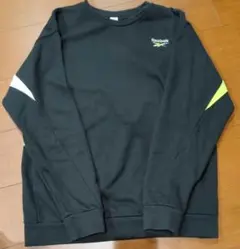 刺繍　Reebok リーボック　デカロゴ スウェット トレーナー　 黒　ブラック