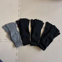 五本指ソックス 黒 グレー セット