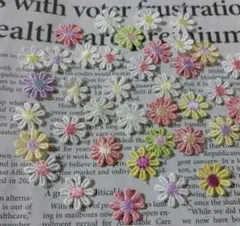 花の刺繍モチーフ約40個セット