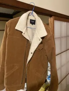 ブラウン コーデュロイ ボアジャケット