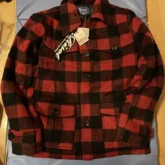 赤と黒のチェックフランネルジャケット