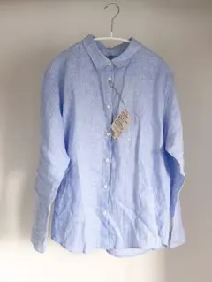 【無印良品】リネン洗いざらしレギュラーカラー長袖シャツ