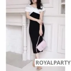 ROYALPARTY❤️デザインオフショルドッキングニットタイトワンピース