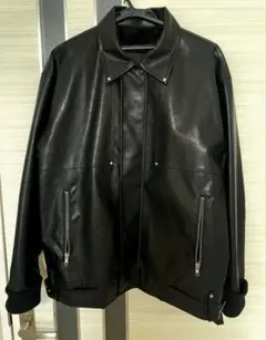 CS】multi zip faded wash blouson (black) - メルカリ