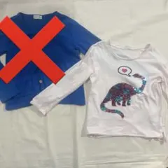 トップス　スパンコール　ピンク　H&M 恐竜