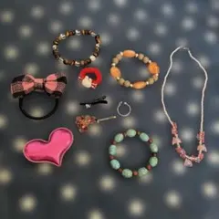 ヘアアクセサリーとブレスレットセット