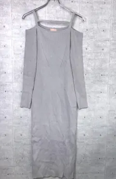 RESEXXY トレンド ギャル オフショルダー ロングニットワンピース
